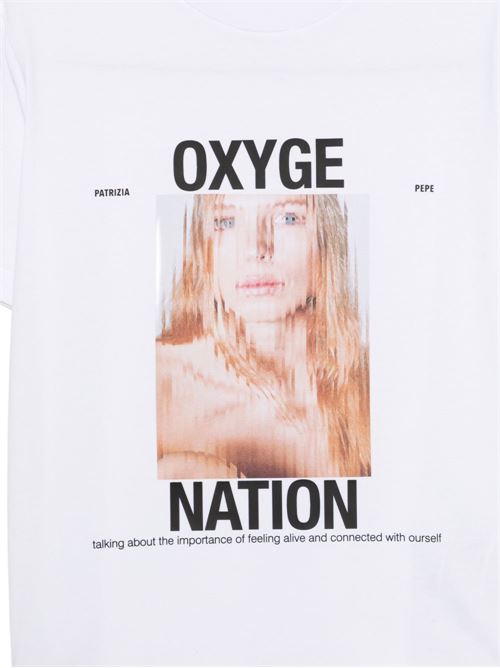 T-shirt donna maniche corte con stampa PATRIZIA PEPE | 8M1786J384W412